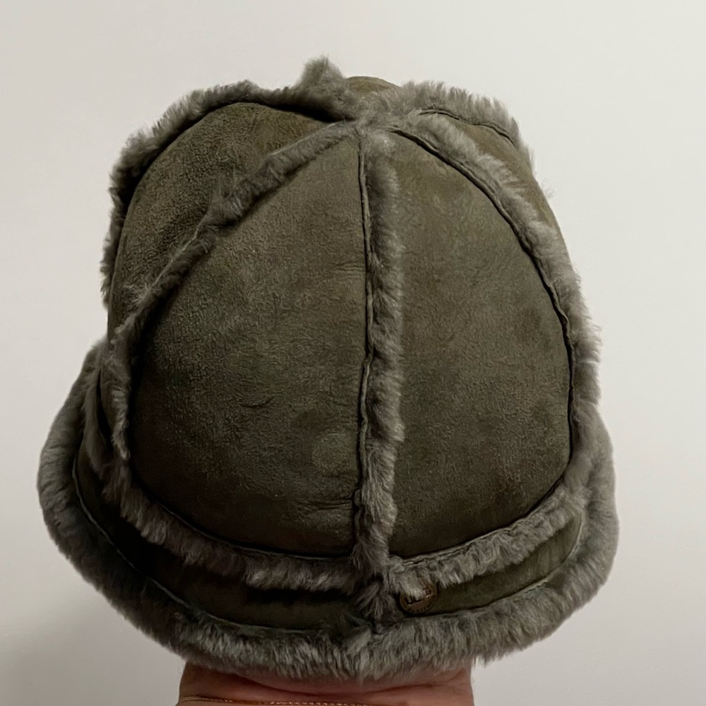 Stylish Olive Green natural Fur Hat - Picture 3 of 16